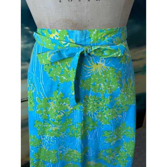 Lilly Pulitzer The Lilly Vintage Blue & Green Wrap Skirt w Pockets unworn XS/S - Picture 4 of 4